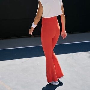 Free People Movement Good Karma Flare Leggings Neon Orange Size XS S Women’s